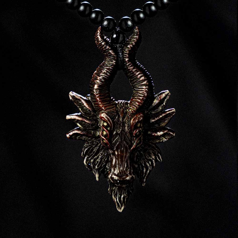 Black Dragon Pendant Necklace – Power
