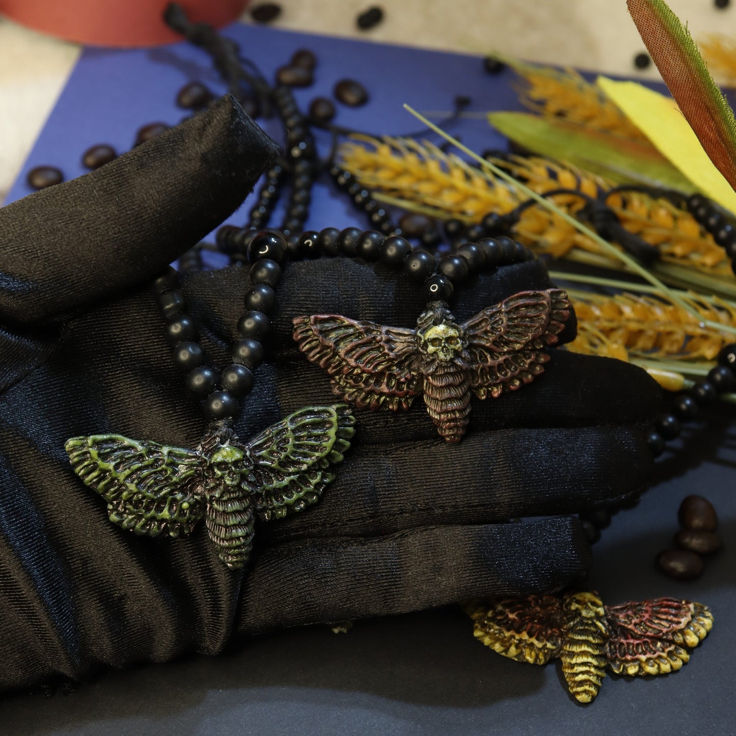 Death's-Head skull small Hawkmoth Pendant Necklace