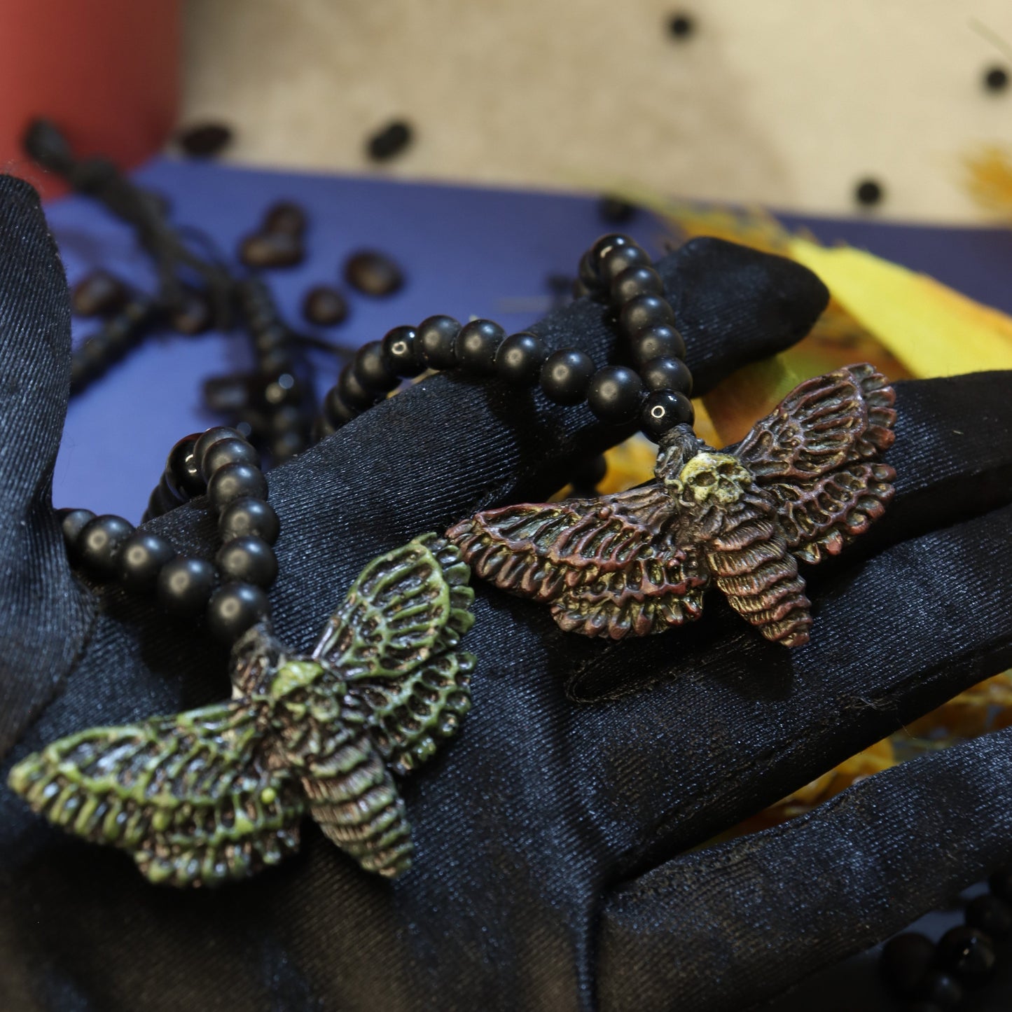 Death's-Head skull small Hawkmoth Pendant Necklace