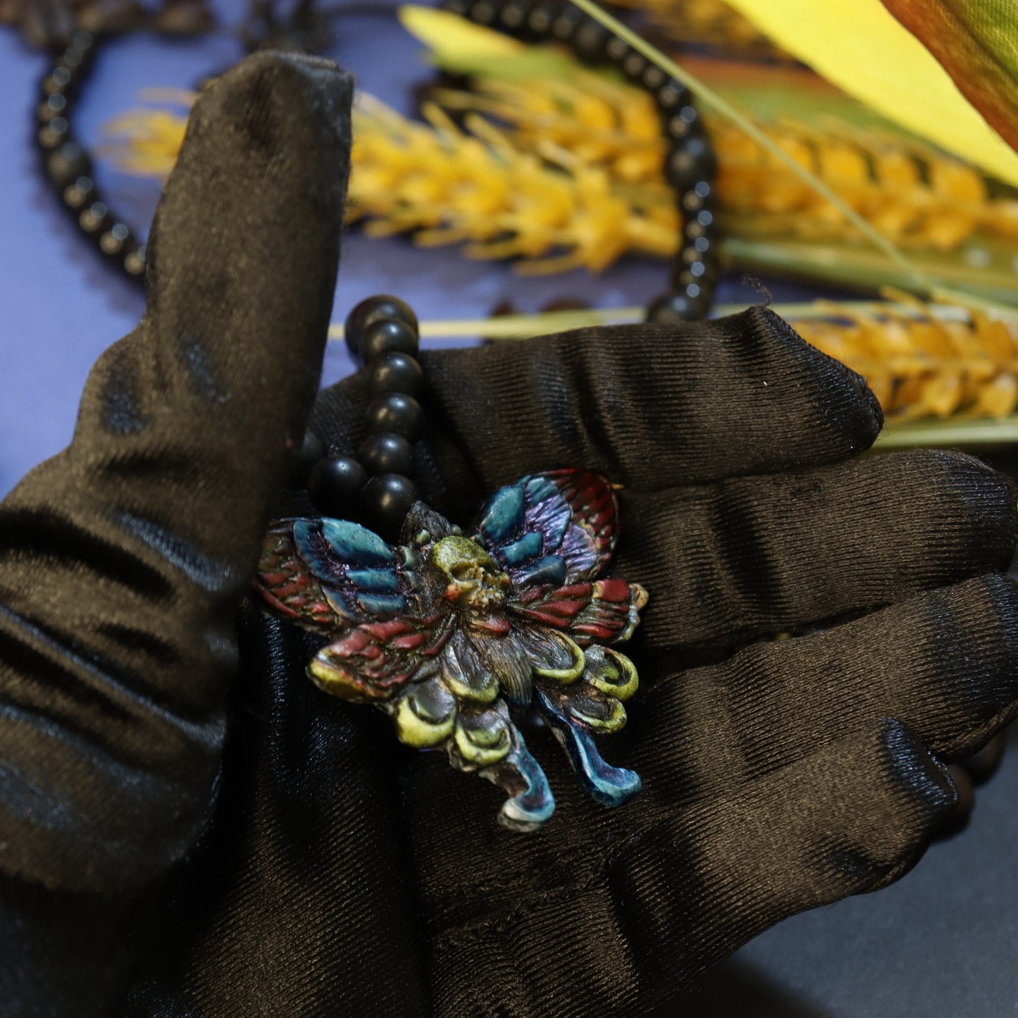 Death's-Head skull Big Hawkmoth Pendant Necklace