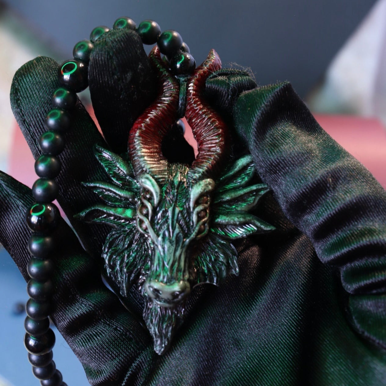 Black Dragon Pendant Necklace – Power
