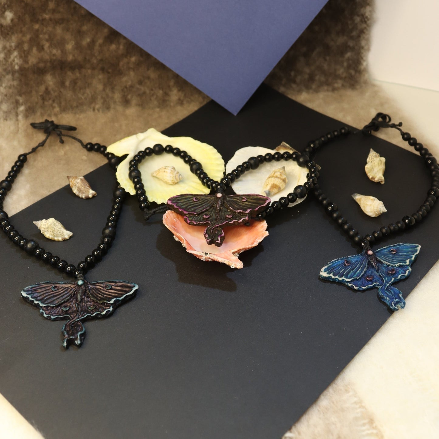 Luna Moth Pendant Necklace- Luminous Ethereal Beauty