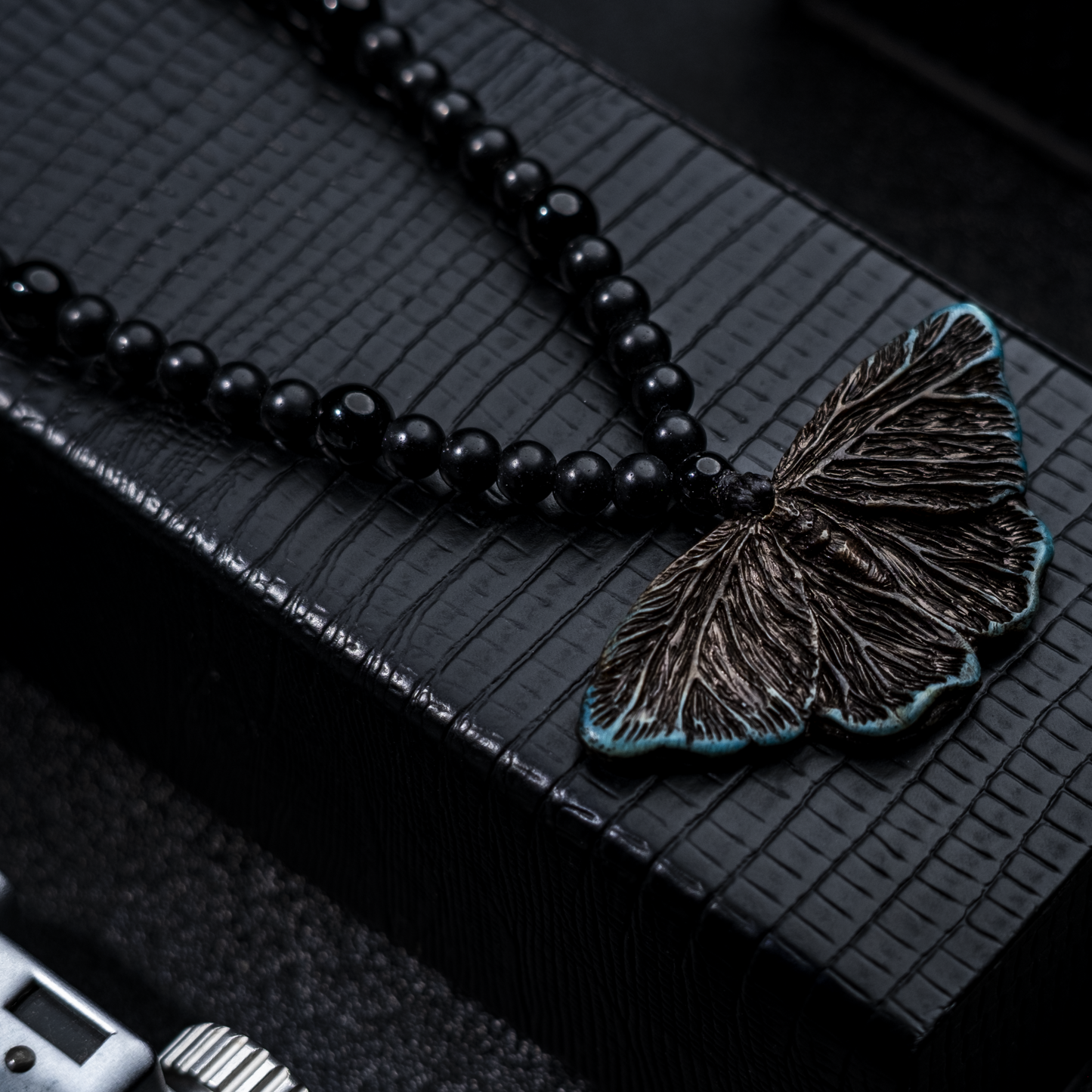Brass Butterfly Pendant Necklace