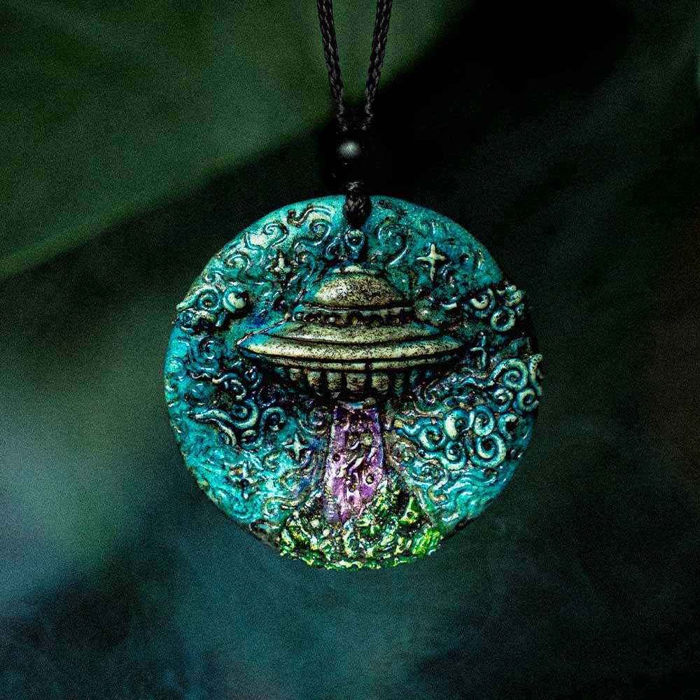 Space Travel: UFO pendant necklace