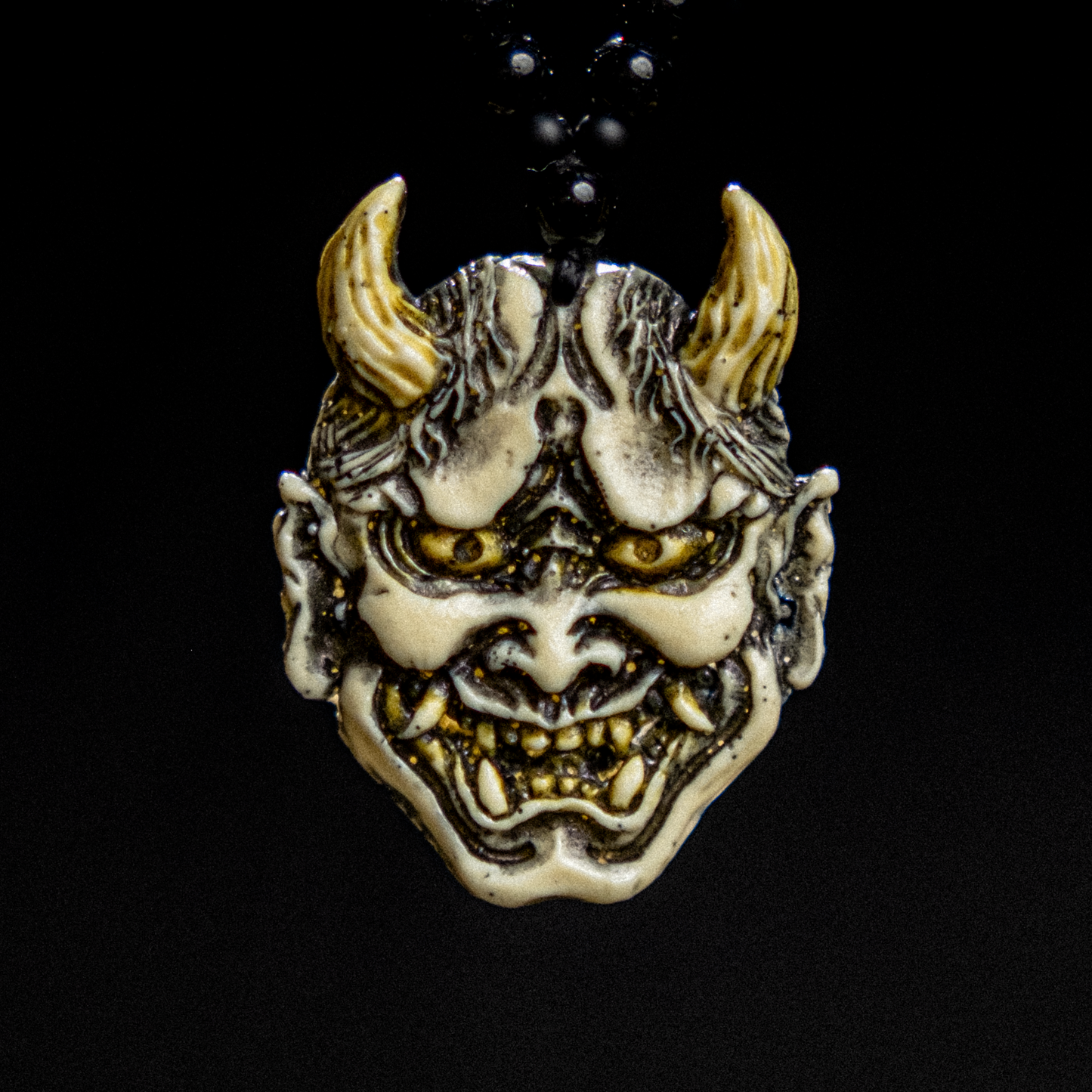 Japanese Oni Demon Hannya Mask Pendant Necklace