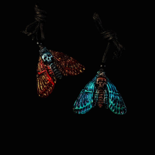 Death's-Head skull Big Hawkmoth Pendant Necklace
