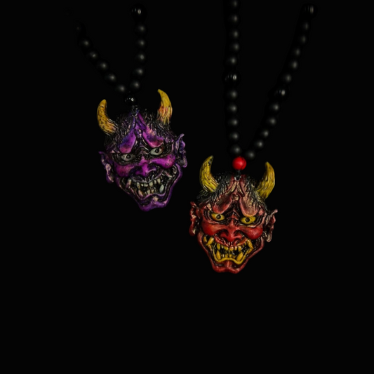 Oni Mask Pendant Necklace