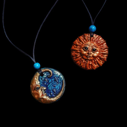 Moon and Sun Pendant Necklace