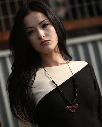 Brass Butterfly Pendant Necklace