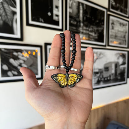 Majestic Monarch Butterfly Pendant Necklace