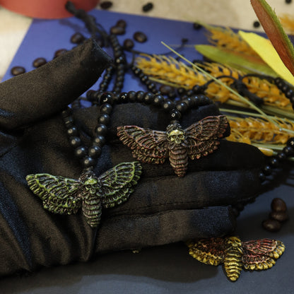 Death's-Head skull small Hawkmoth Pendant Necklace