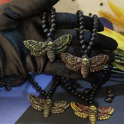 Death's-Head skull small Hawkmoth Pendant Necklace