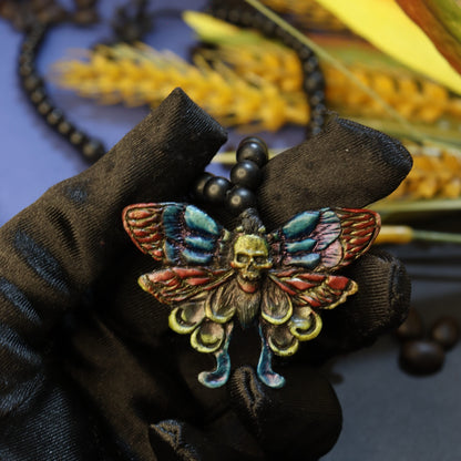 Death's-Head skull Big Hawkmoth Pendant Necklace