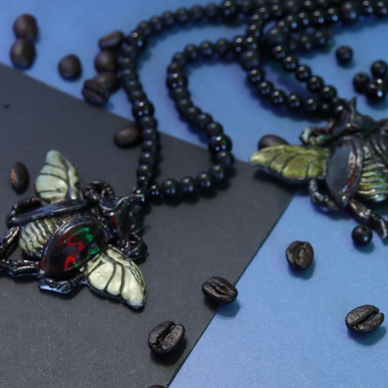 Egyptian Scarab Beetle Pendant Necklace