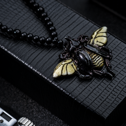 Egyptian Beetle Pendant Necklace