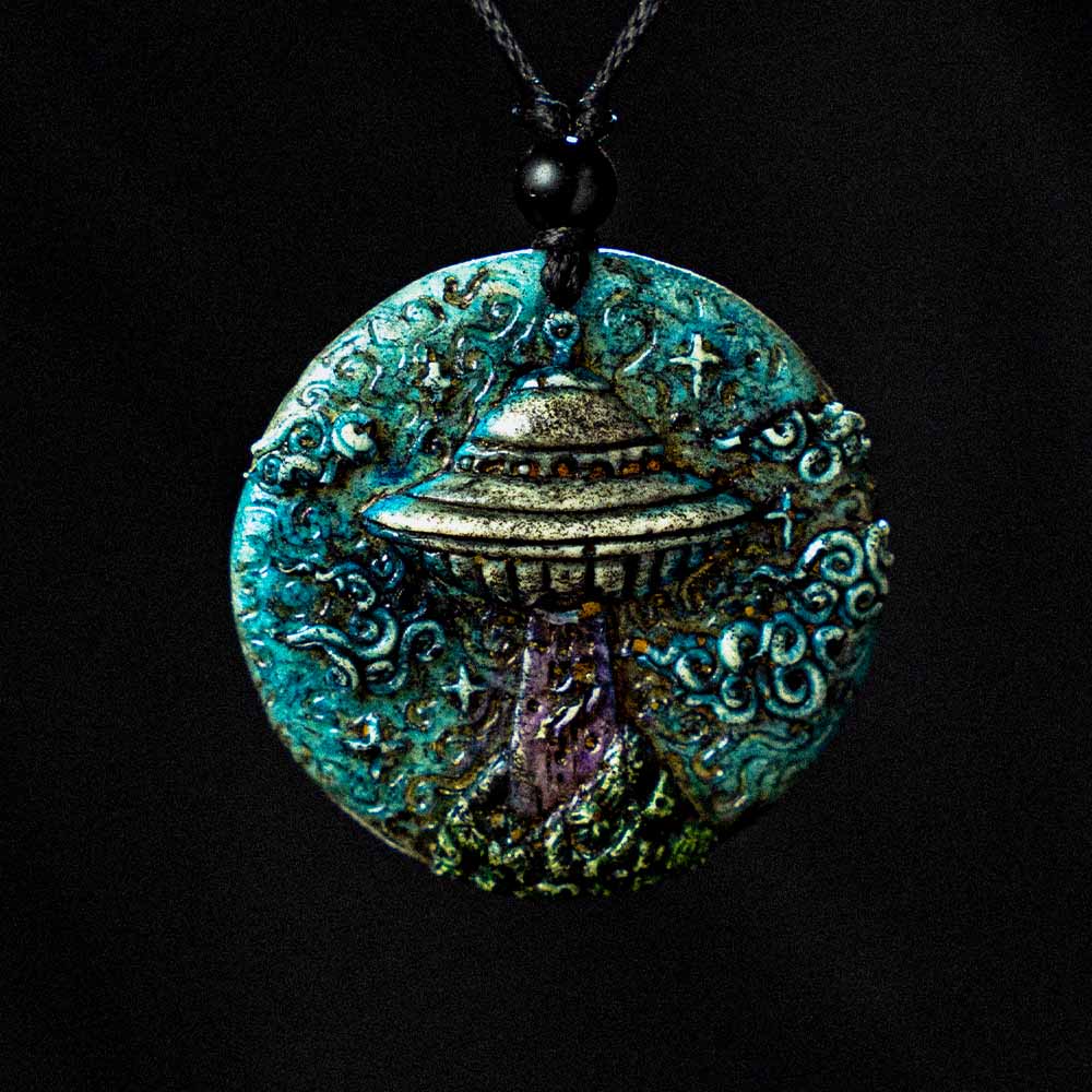 Space Travel: UFO pendant necklace