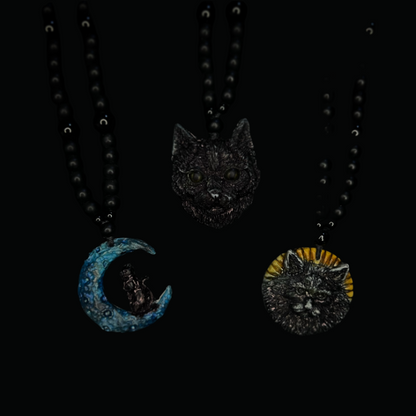 Charming Black Cat Pendant Necklace