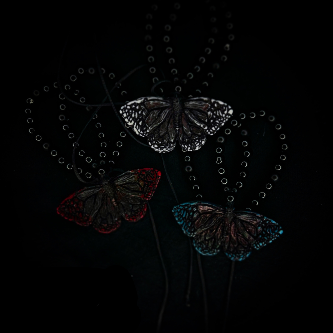 Majestic Monarch Butterfly Pendant Necklace