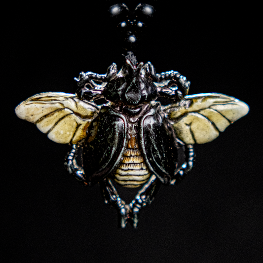 Egyptian Beetle Pendant Necklace