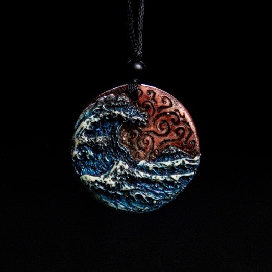 Ocean Wave Pendant Necklace