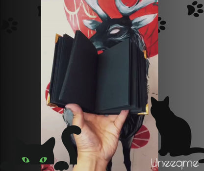 A6 Black Magical Cat Notebook